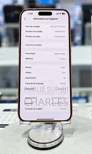 Pomme iPhone 17 Pro Max 512 GB Orange