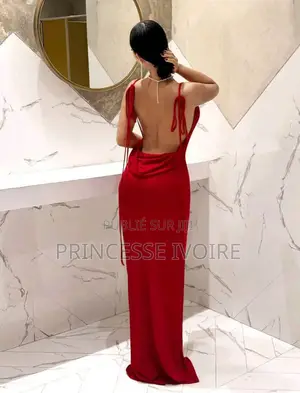 Robe Élégante Et Sexy , Sans Manche Dos Nu Avec Boucle