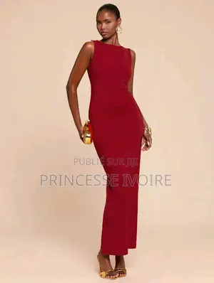 Robe Élégante Et Sexy , Sans Manche Dos Nu Avec Boucle