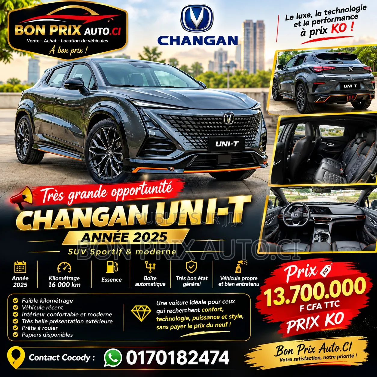 Changan UNI-T 2025 Noir