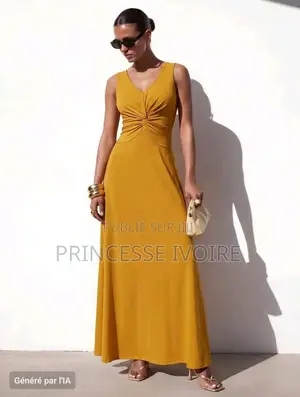 Robe Élégante Longue Avec Torsade