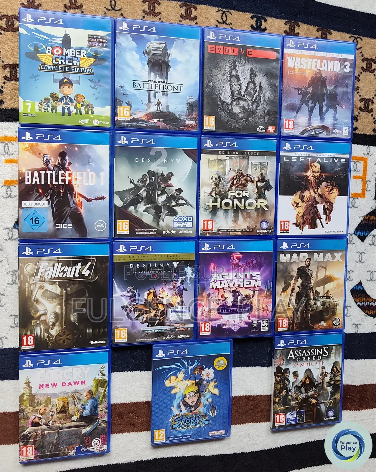 CD PS4 en Vente, Les CD Sont Comme Neuf, Ils Fonctionnent Correctement