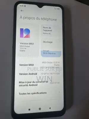 Xiaomi Redmi 9C 32 GB Noir