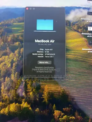 Ordinateur portable Pomme MacBook Air 2024 M3 8GB Apple M3 SSD 256GB