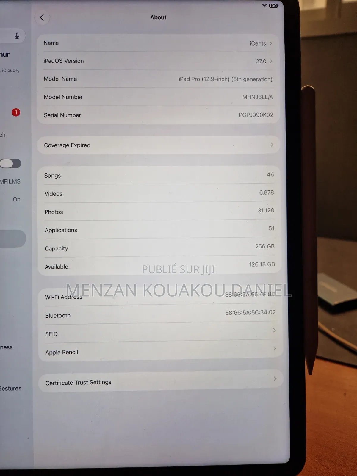 Pomme iPad Pro 256 GB Gris