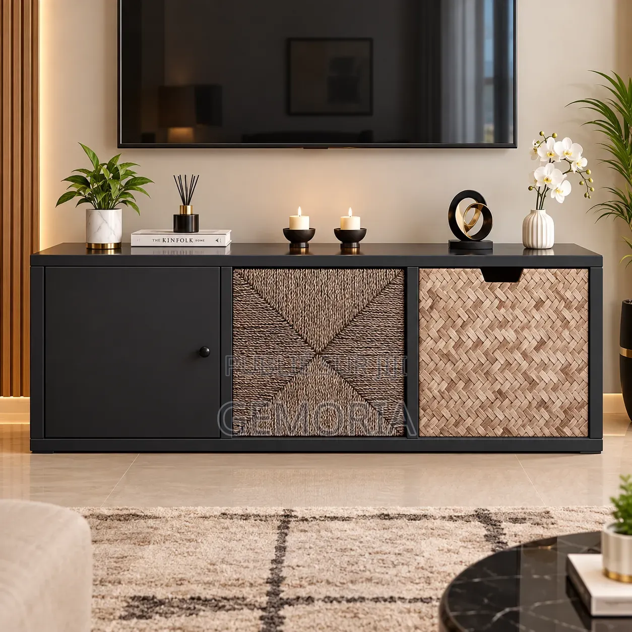 Étagère Modulaire Noir Mat