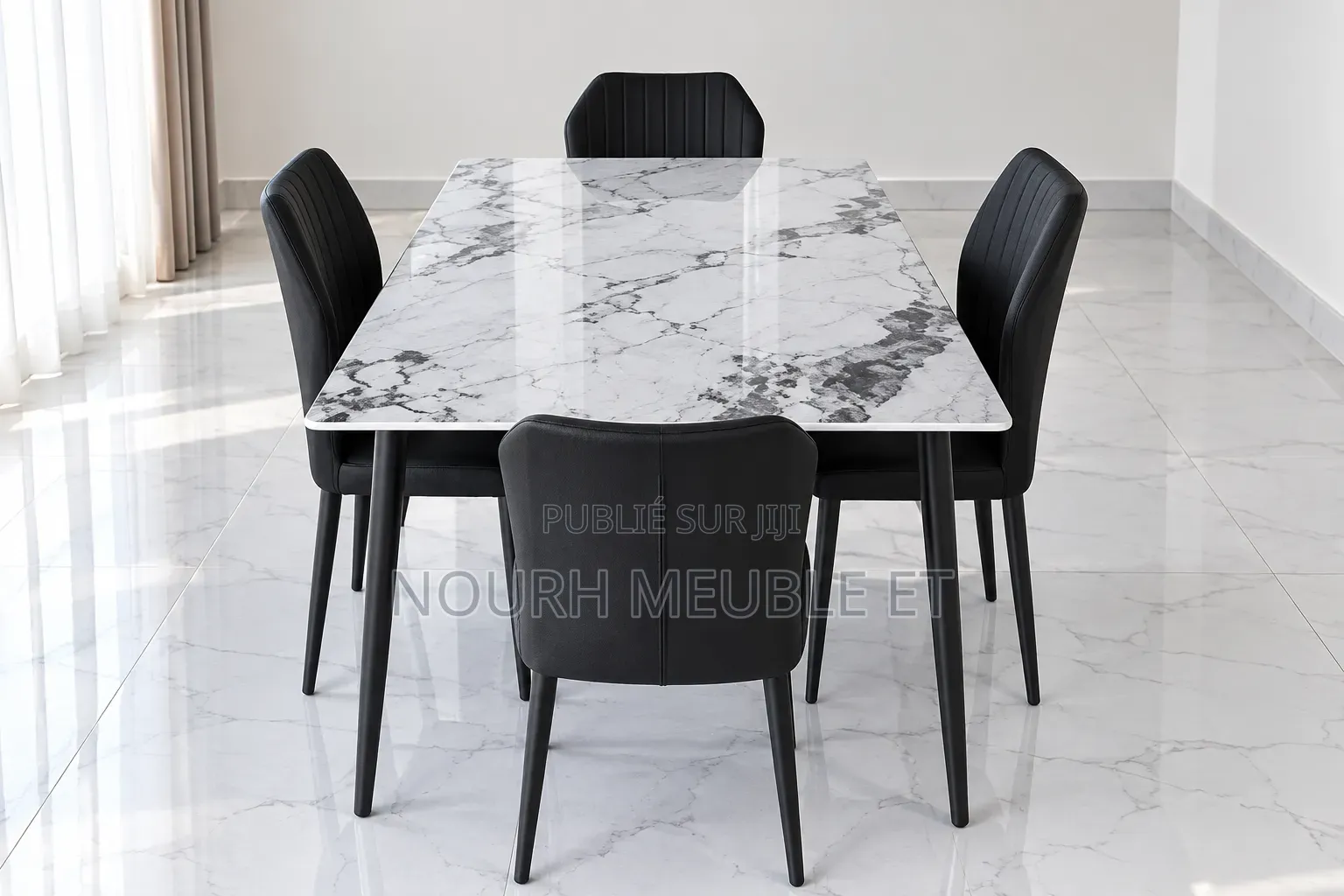 Table À Manger Marbre Avec 4 Chaises