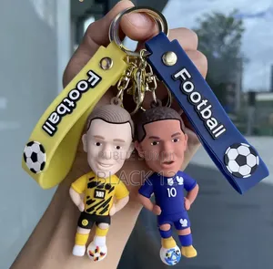 Porte-Clés Figurine Des Stars Du Football Mbappé Et Neymar