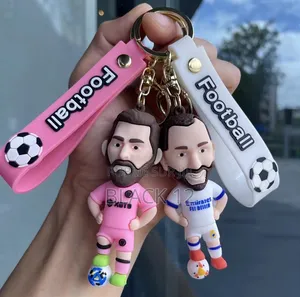Porte-Clés Figurine Des Stars Du Football Mbappé Et Neymar