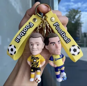 Porte-Clés Figurine Des Stars Du Football Mbappé Et Neymar
