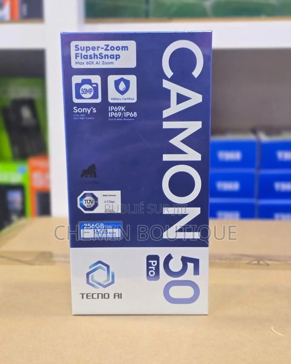 Nouveau Tecno Camon 50 Pro 256 GB Noir