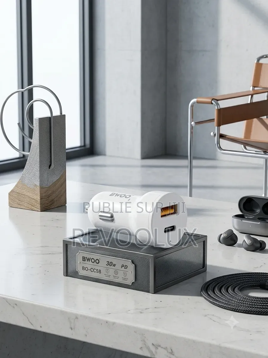 Chargeur Voiture Rapide BWOO BO-CC58 30W (Double Port USB PD)