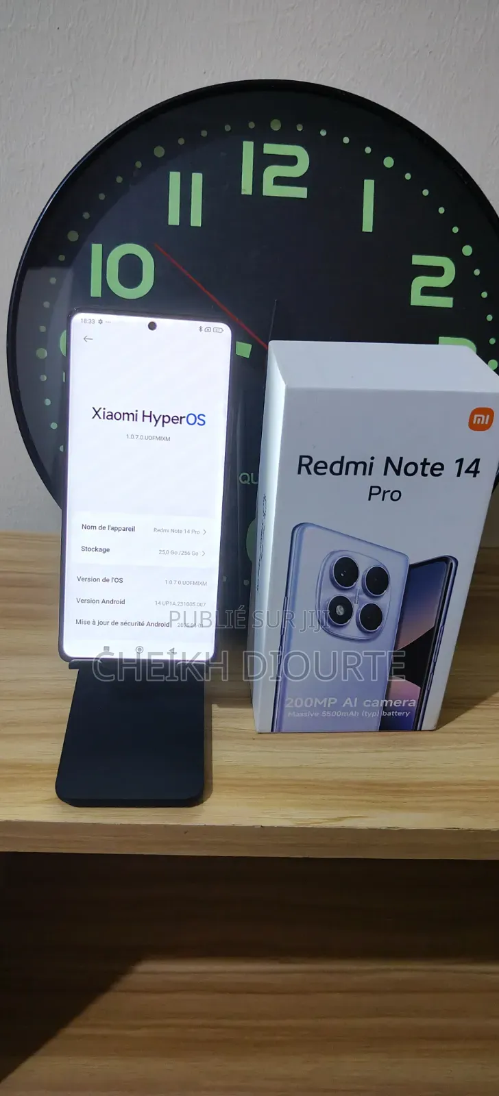 Xiaomi Redmi Note 14 Pro 256 GB Noir