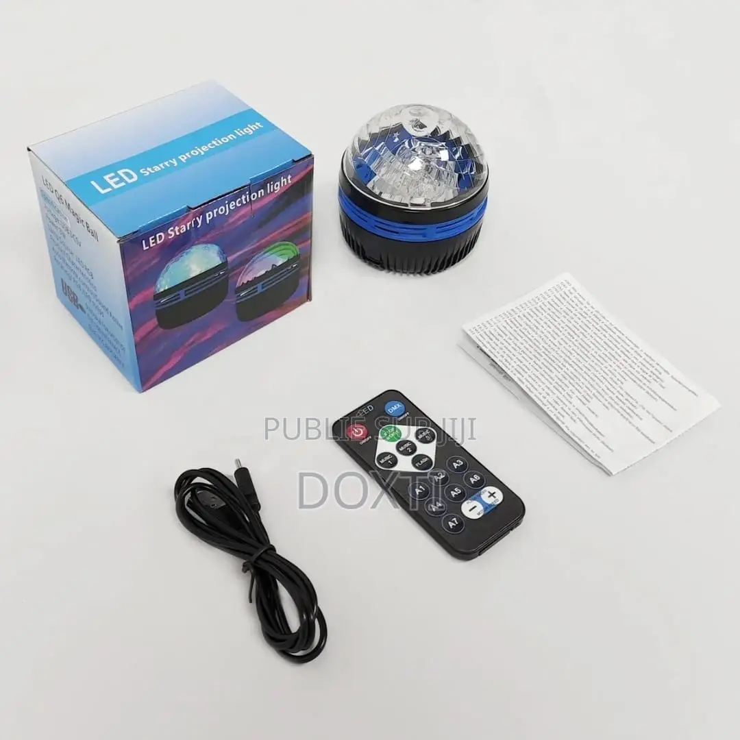 Projecteur LED Rotatif Étoilé, Lampe d'Ambiance Colorée, Boule Magique
