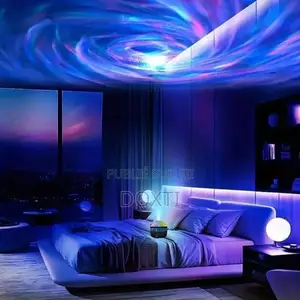 Projecteur LED Rotatif Étoilé, Lampe d'Ambiance Colorée, Boule Magique