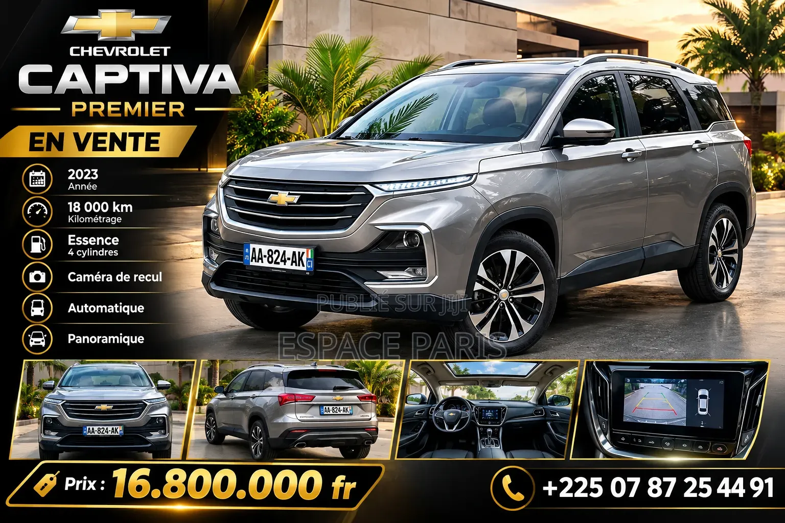 Nouveau Chevrolet Captiva 2023 Gris