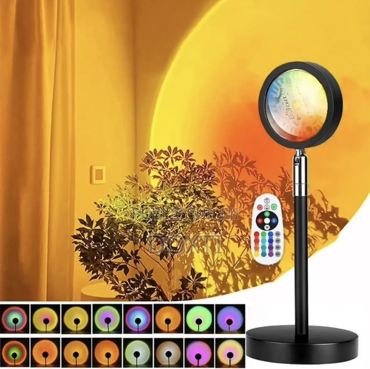 Lampe Sunset RGB – 16 Couleurs Avec Télécommande*