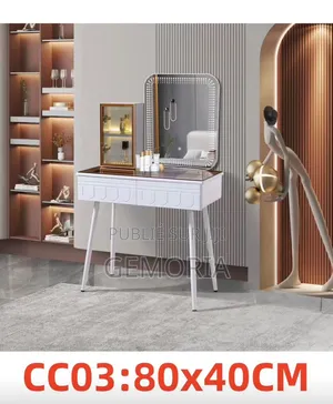 Coiffeuse Coquette Lumineuse – Design Moderne Verre Teinté