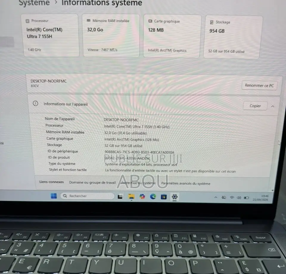 Ordinateur portable Lenovo Yoga 2 32GB Intel Core Ultra 7 SSD 1T