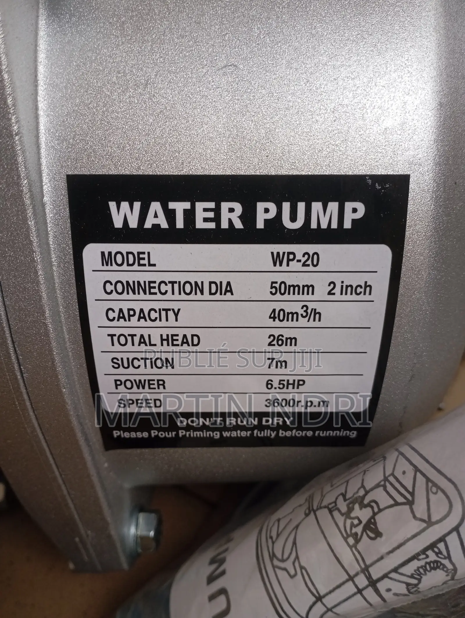 Motopompe Honda WP20/Diamètre 50