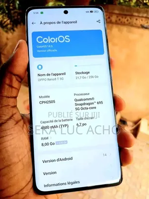 Nouveau Oppo Reno 8T 256 GB Noir