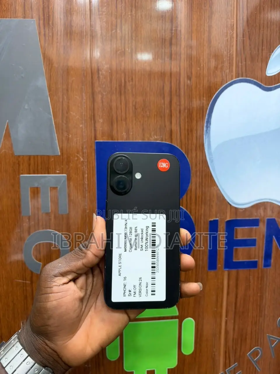 Pomme iPhone 16 128 GB Noir