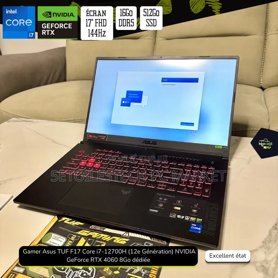 Nouveau Asus TUF Gaming F17 16GB Intel Core i7 SSD 512GB