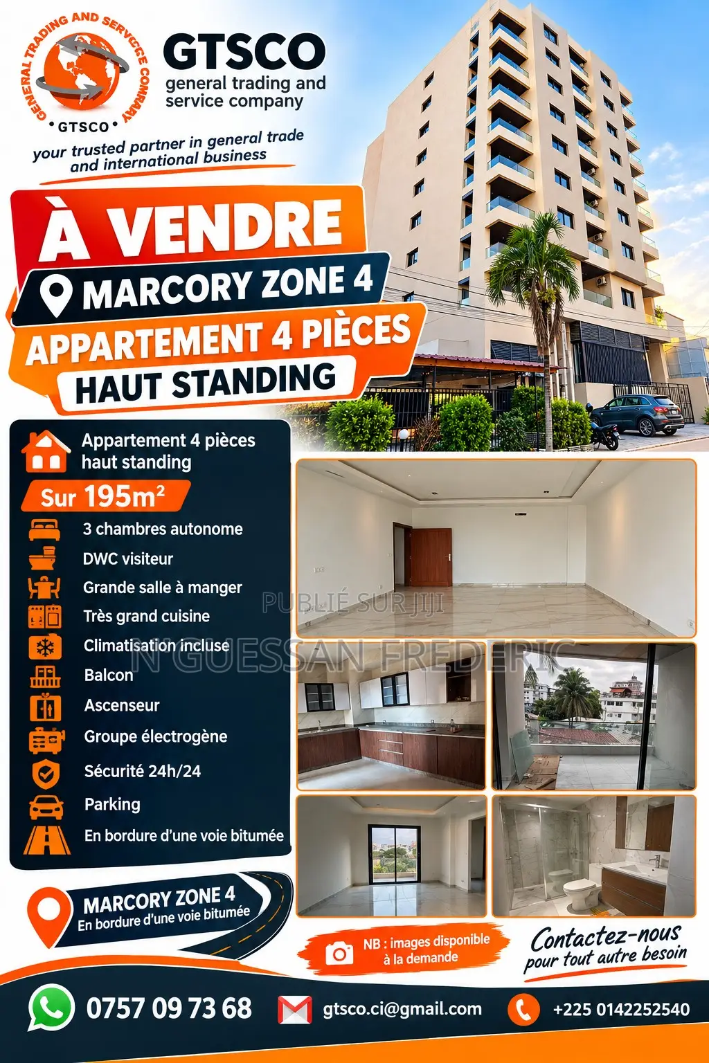 3chbre Appartement dans Marcory à Vendre