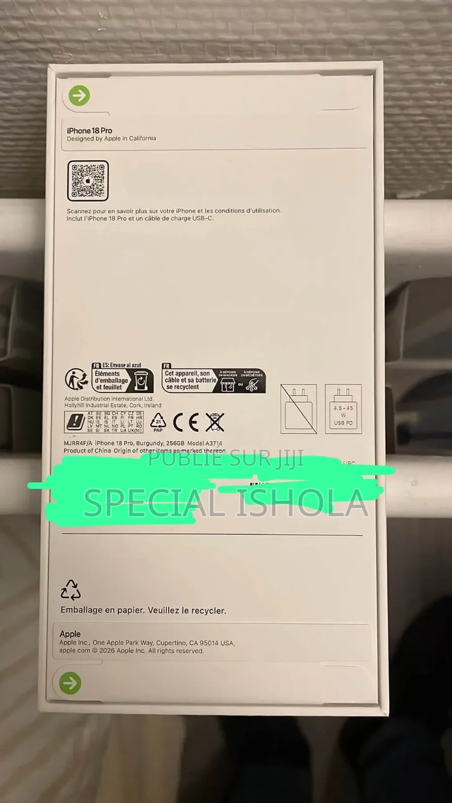 Nouveau Pomme iPhone 18 Pro 256 GB Rouge