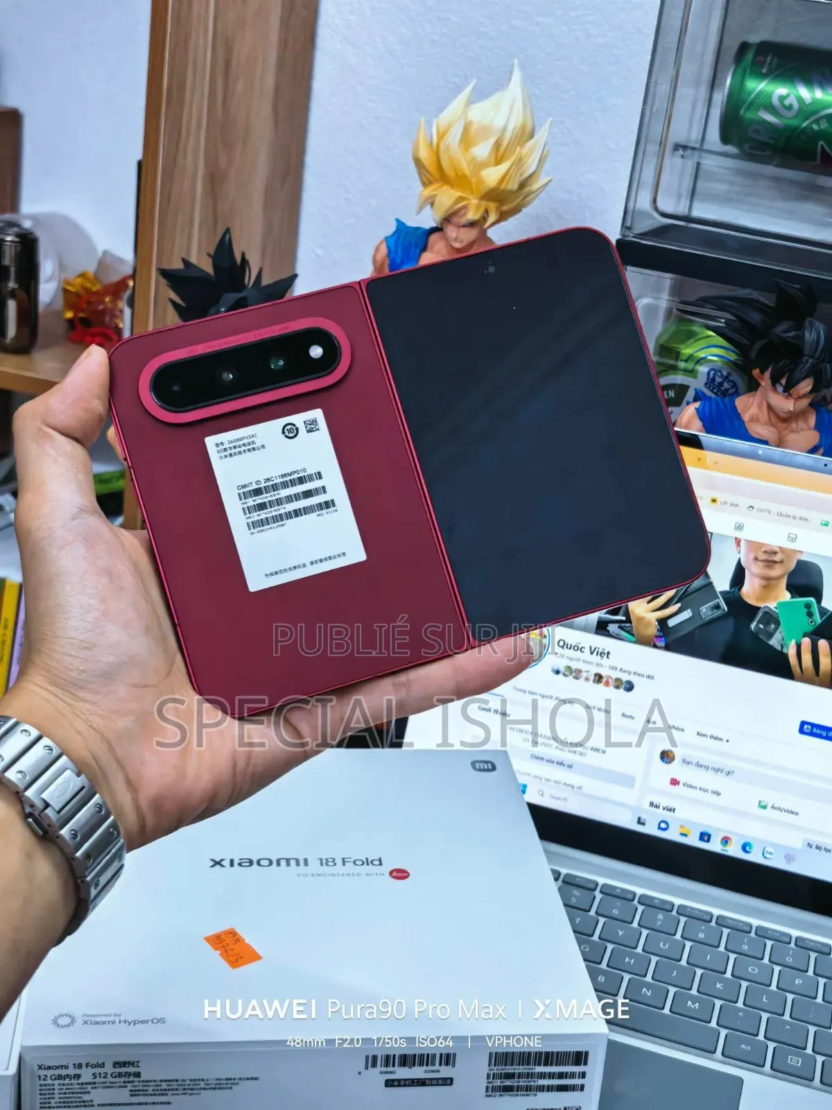Nouveau Xiaomi 18 Fold 512 GB Rouge