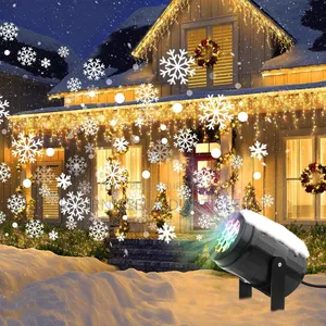 Projection Lumineuse Extérieure De Flocons De Neige