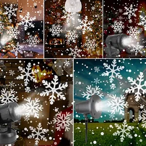 Projection Lumineuse Extérieure De Flocons De Neige