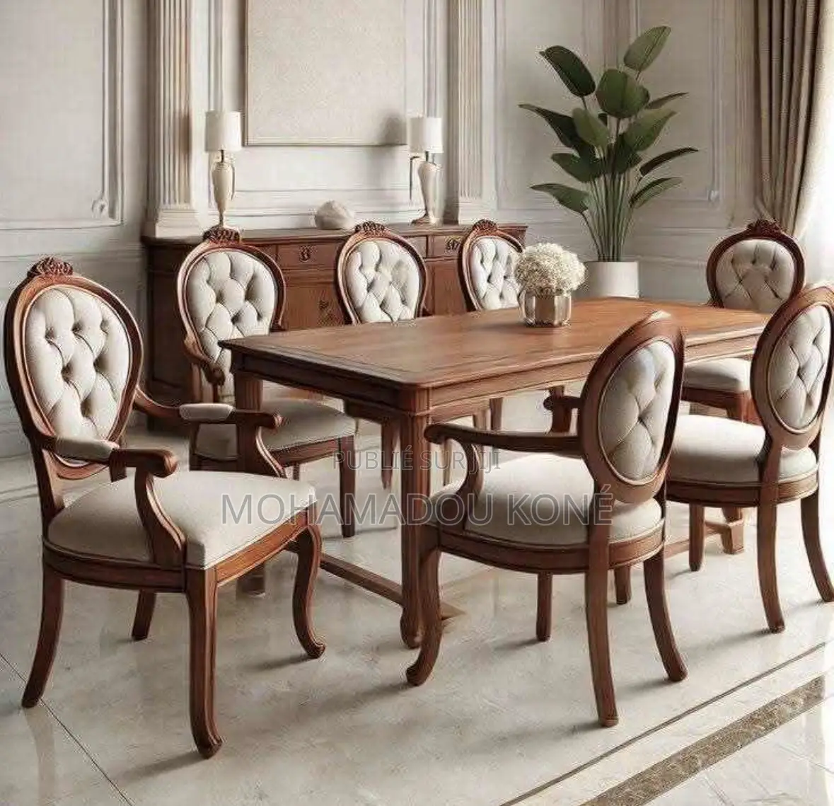 Table À Manger Plus Chaises en Bois