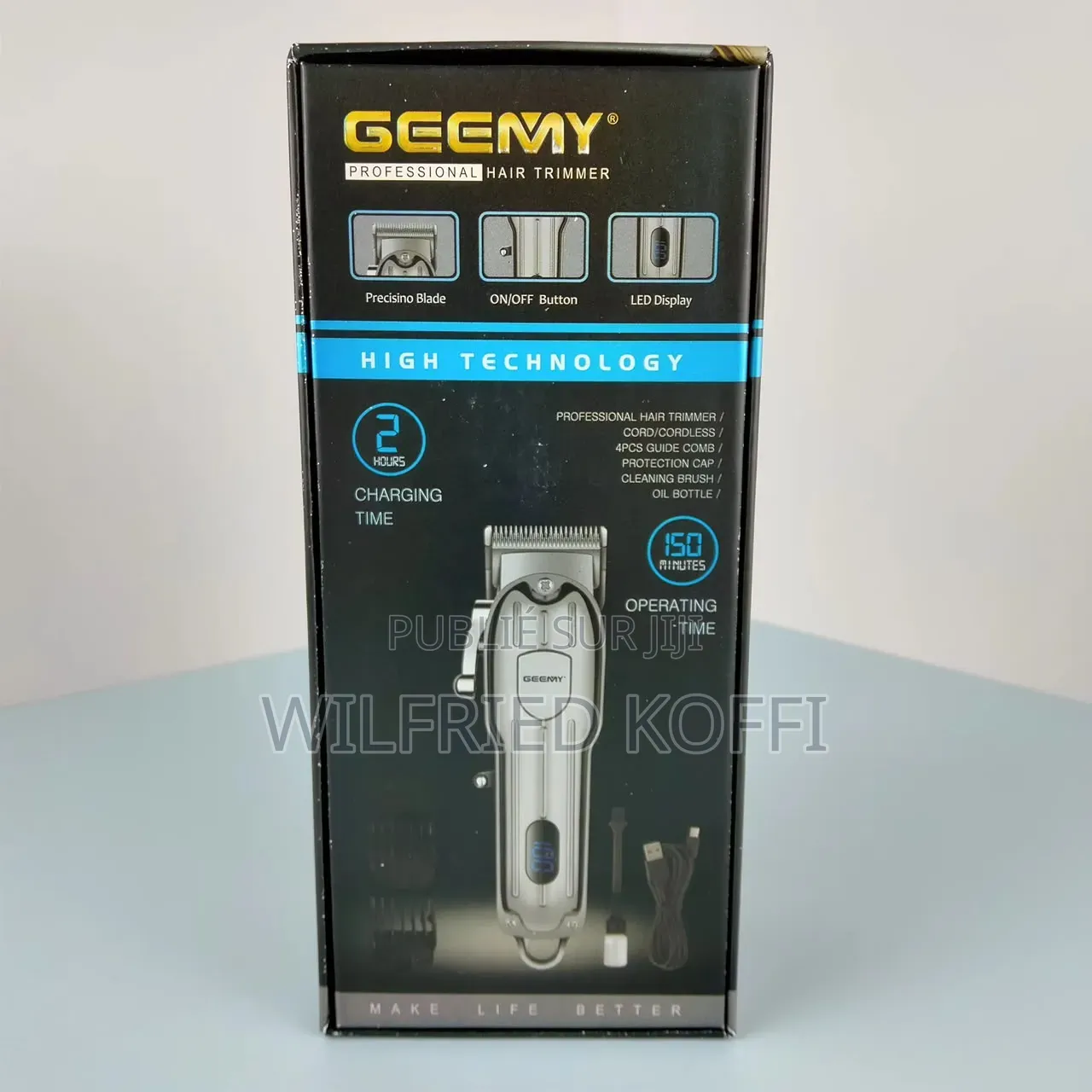 Tondeuse Professionnelle Rechargeable GEEMY GM6716