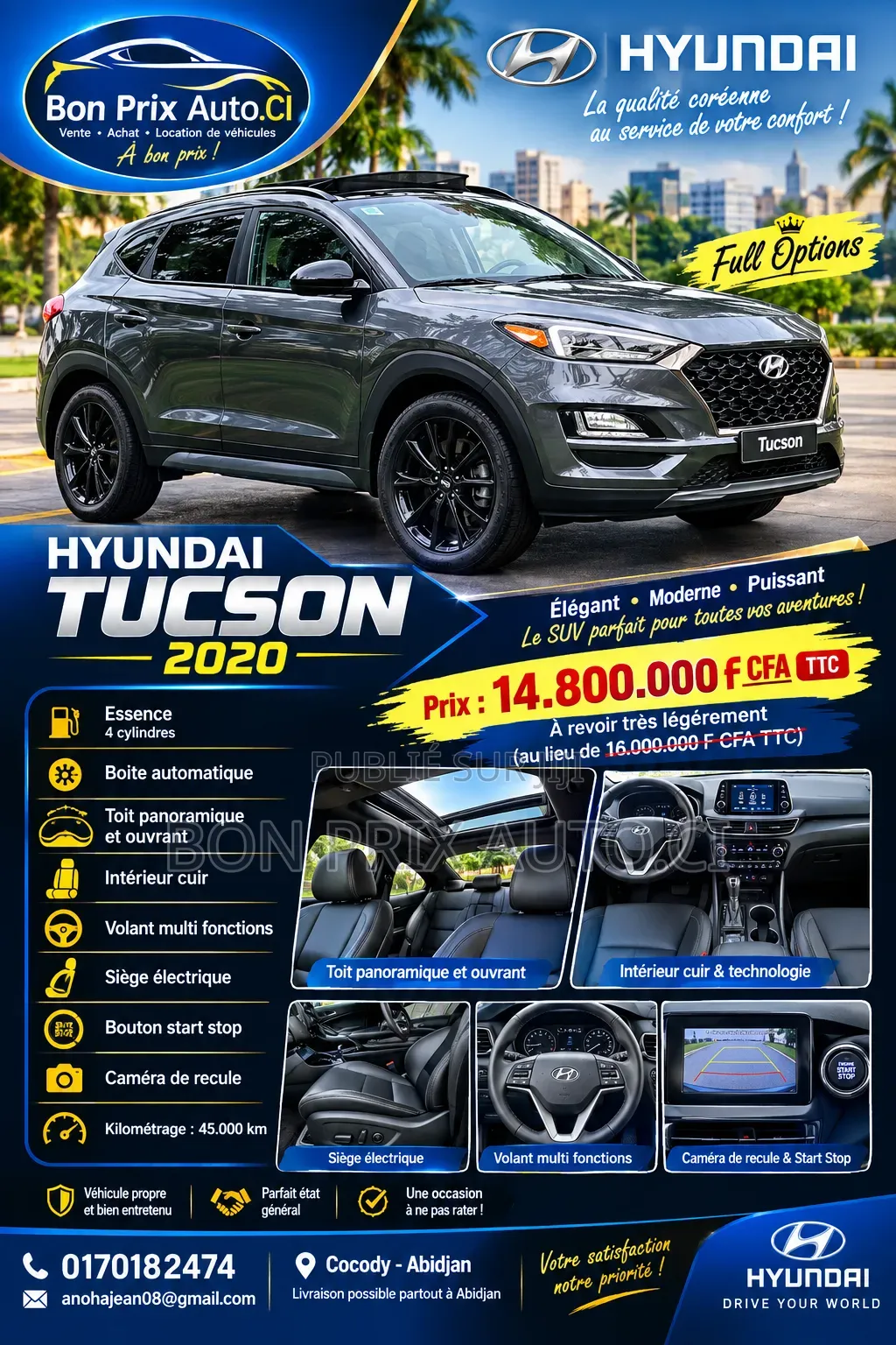 Hyundai Tucson Limited AWD 2020 Noir Mat