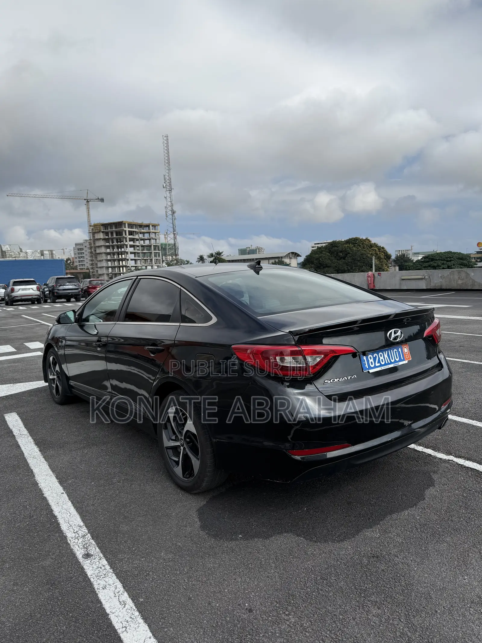 Hyundai Sonata Limited 2.0T Seban (2.0L 4cyl 6A) 2016 Noir