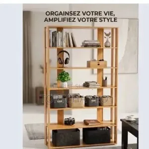 Étagère Bois 6 Niveaux – Rangement Pratique Déco Élégante