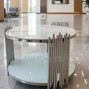Table De Centre Design Luxe – Plateau Verre Trempé | Doré Ou Chromé
