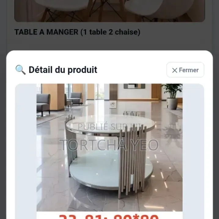 Table De Centre Design Luxe – Plateau Verre Trempé | Doré Ou Chromé
