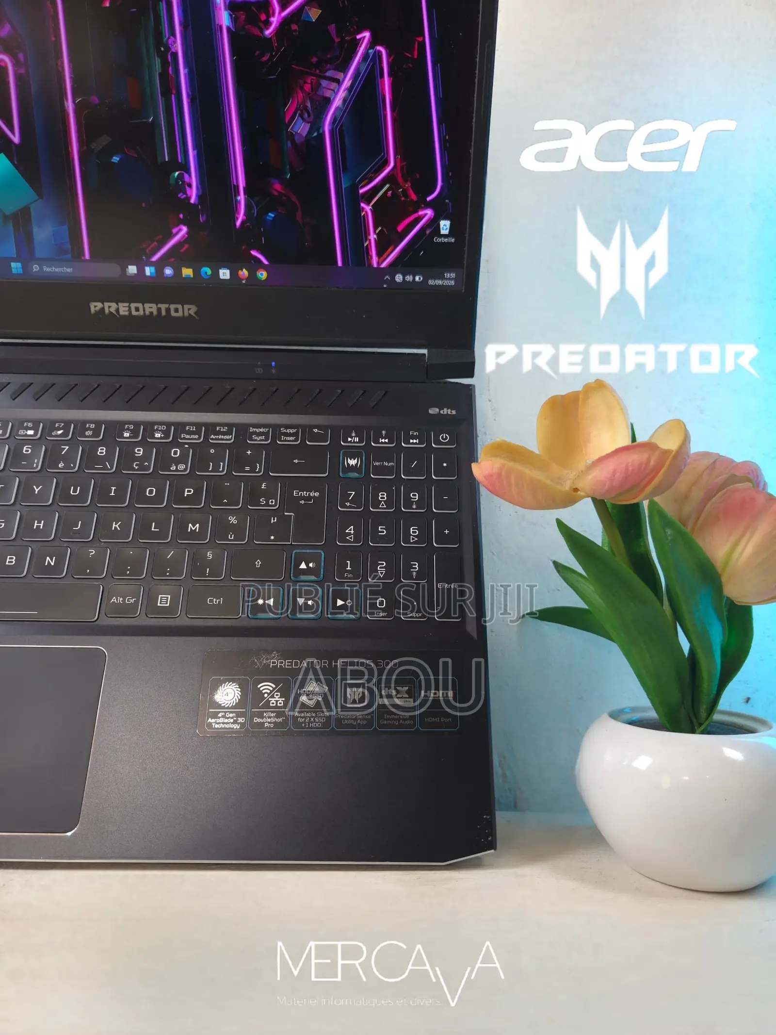 Ordinateur portable Acer Predator Helios 300 32GB Intel Core i7 SSD 1T