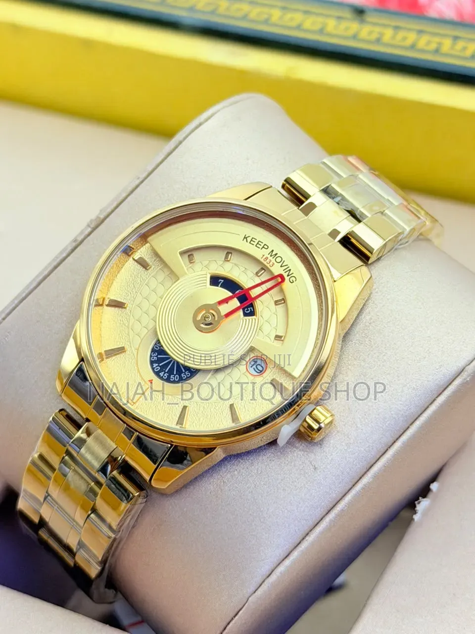Keep Moving Montre Homme De Luxe Quartz Analogique