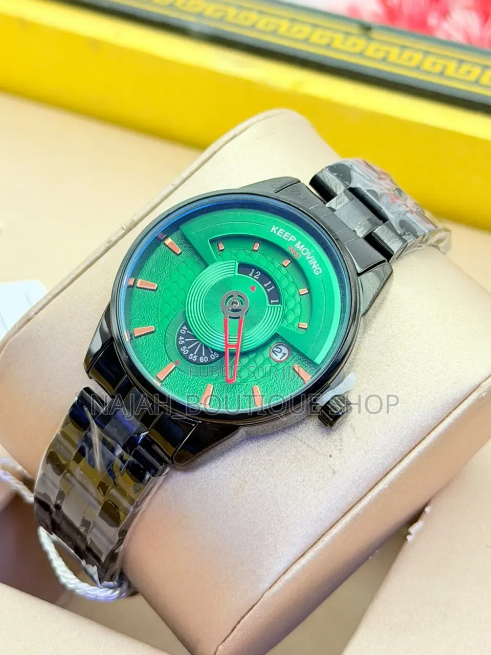 Keep Moving Montre Homme De Luxe Quartz Analogique