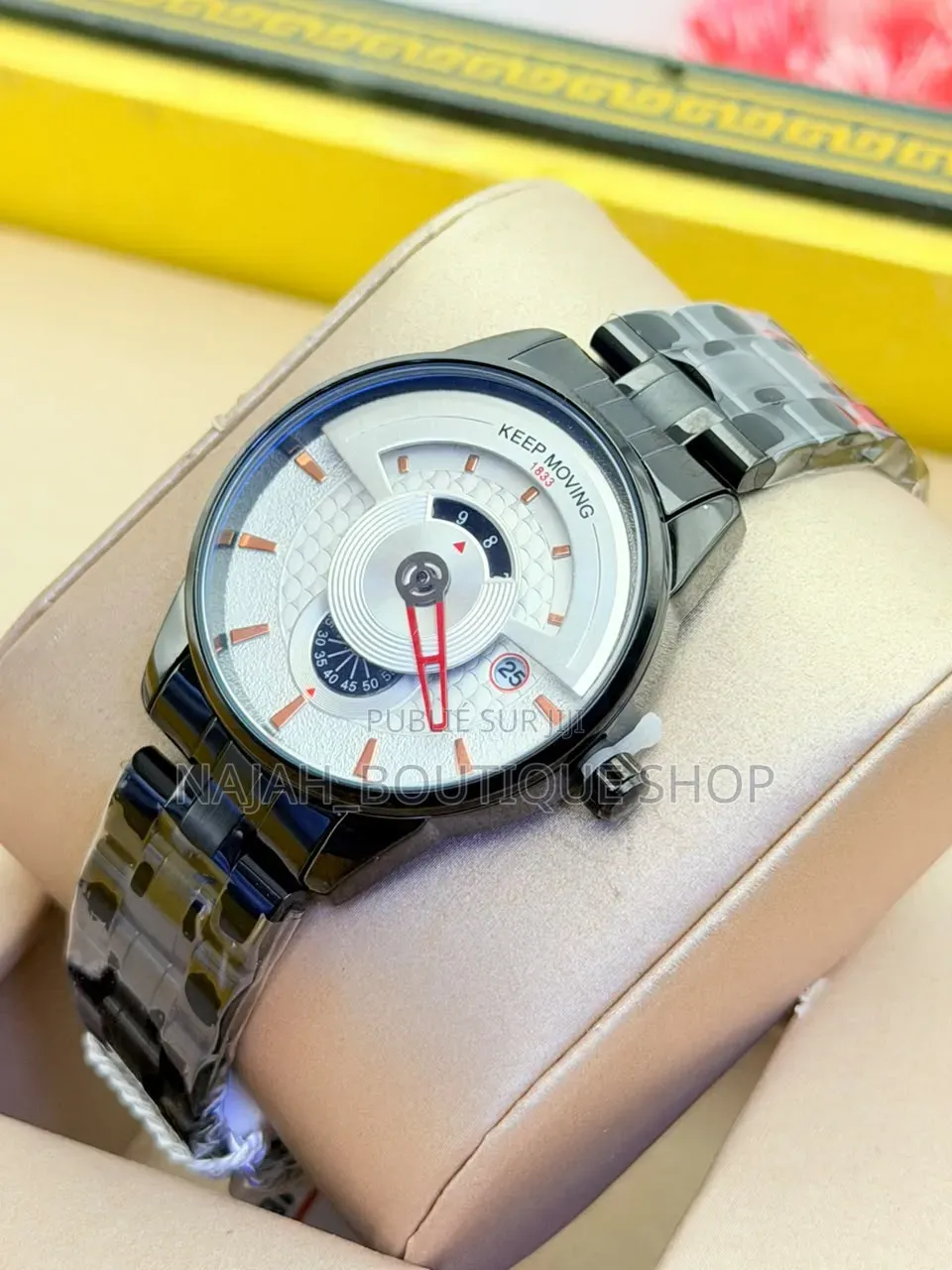 Keep Moving Montre Homme De Luxe Quartz Analogique