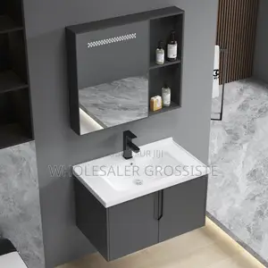 Ensemble Meuble-Lavabo De Salle De Bain Moderne Suspendu.