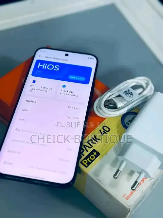Nouveau Tecno Spark 40 Pro+ 256 GB Bleu