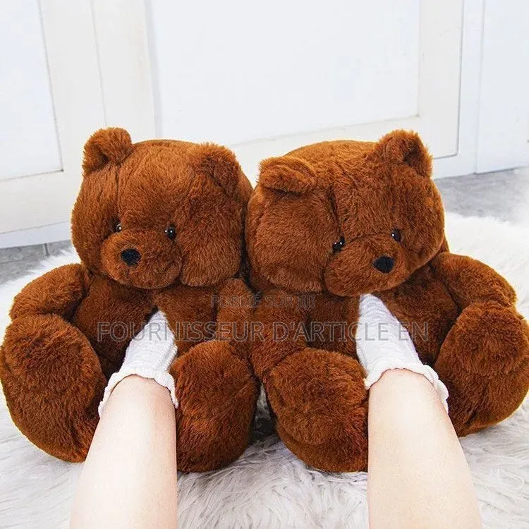Chaussure Pantoufles Ours en Peluche.