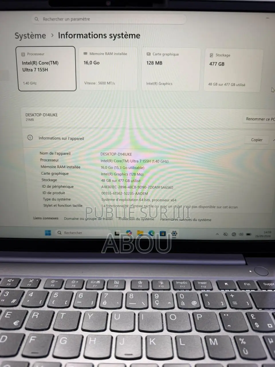 Lenovo Thinkbook 14 16GB Intel Core Ultra 7 SSD 512GB