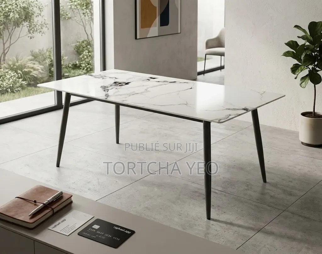 Table Marbre Élégante 130×70 – Livraison GRATUITE