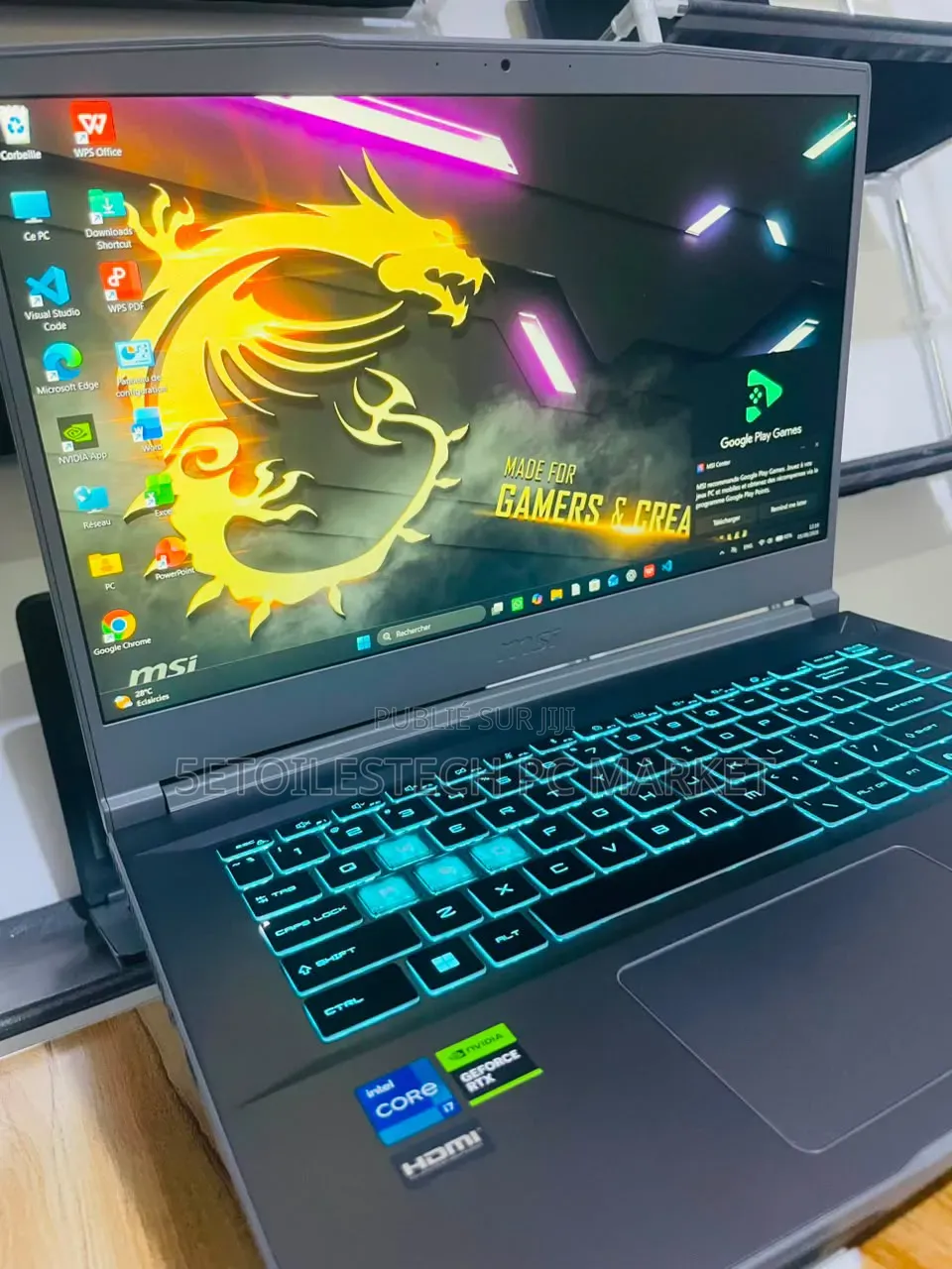 Nouveau Ordinateur portable MSI GF75 Thin 16GB Intel Core i7 SSD 512GB