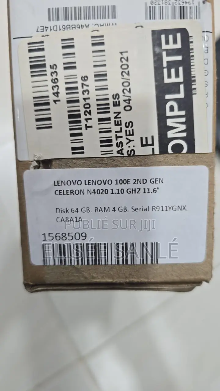 Nouveau Ordinateur portable Lenovo 100e 4GB Intel Celeron SSD 60GB